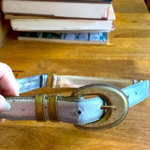 3/$15. Women’s belt - silver and gold